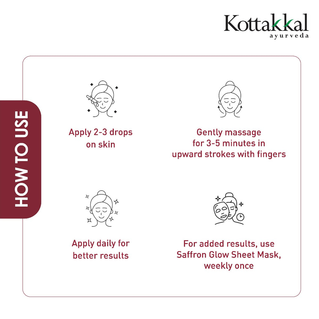Saffronsilk Skin Care Serum - 10 ml | Kottakkal Ayurveda's